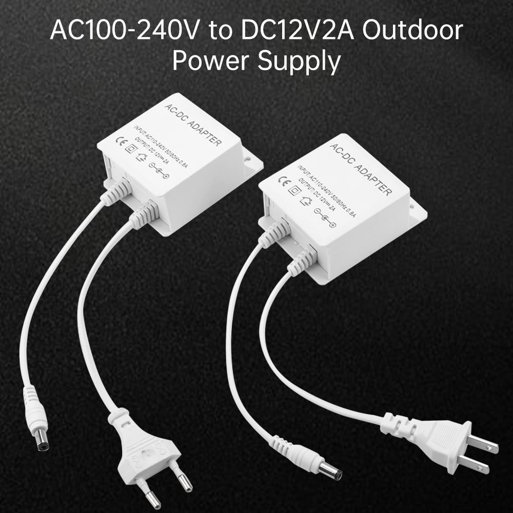 DC12V 2A EU Plug Adapter Secur - огляд і ціна Outdoor Power Plug