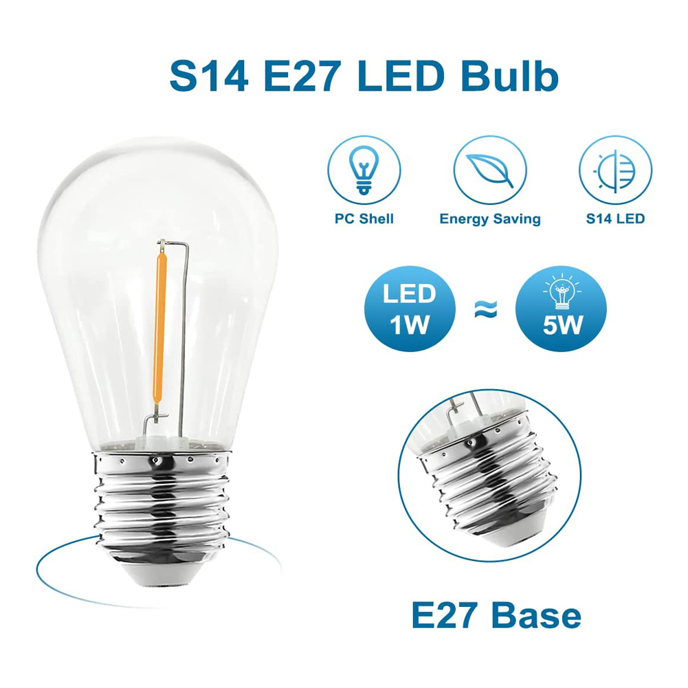 2026 New S14 E27 Filament LED  - огляд і ціна Outdoor Power Lead Cover