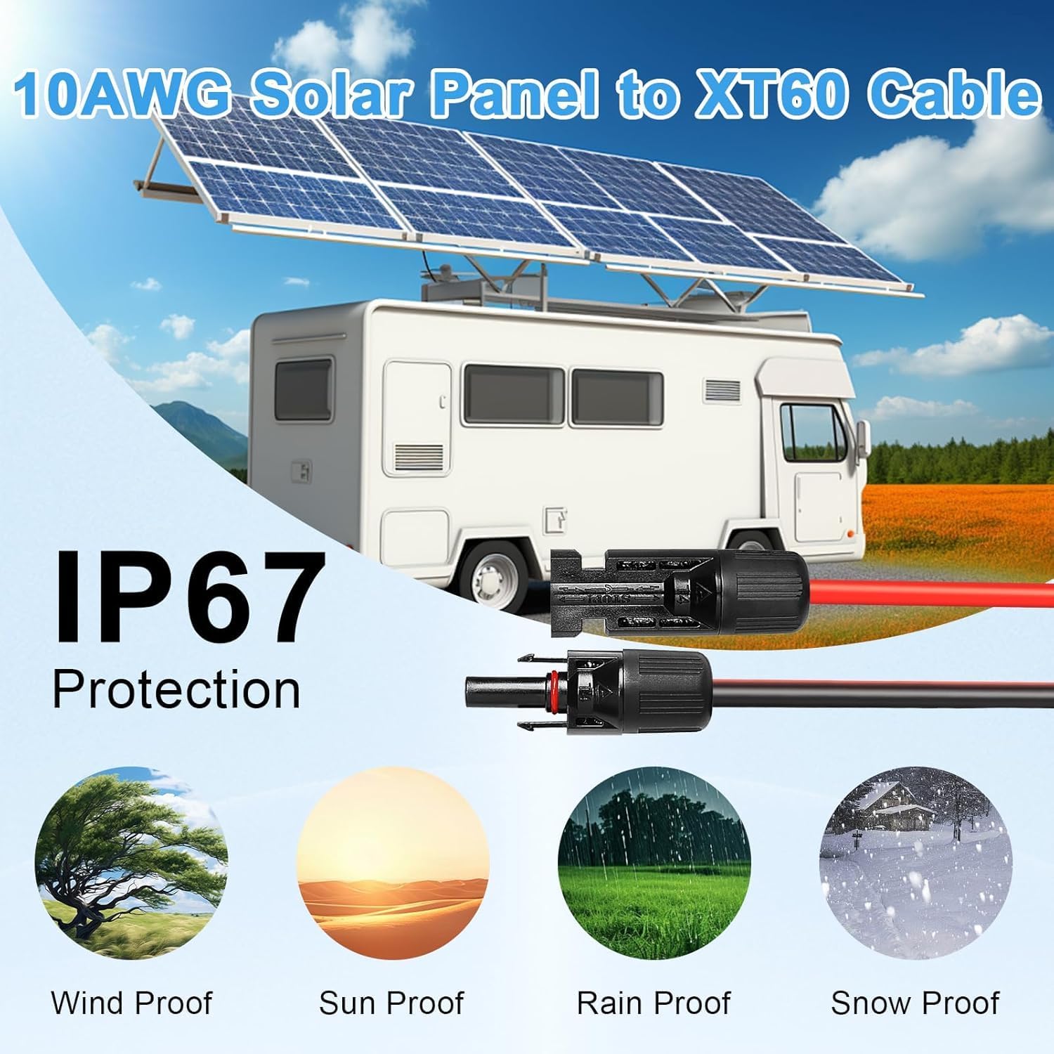 Solar Connector to XT60 Cable  - огляд і ціна Outdoor Power Extension Cord