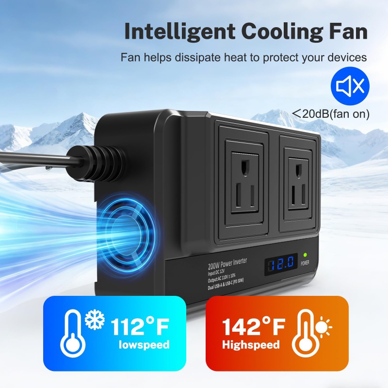200W Car Inverter Car Socket A - огляд і ціна Outdoor Power Adapter Usb C