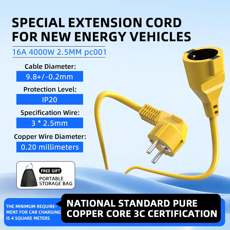 16A EU Schuko Extension Cord 4 - огляд і ціна Outdoor Use Power Strip
