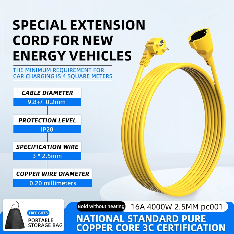 16A EU Schuko Extension Cord 4 - огляд і ціна Outdoor Use Power Strip