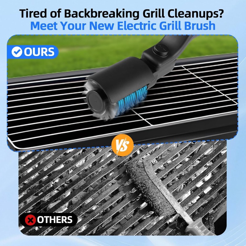 Electric Grill Brush 2 in 1 Co - огляд і ціна Outdoor Power Grill