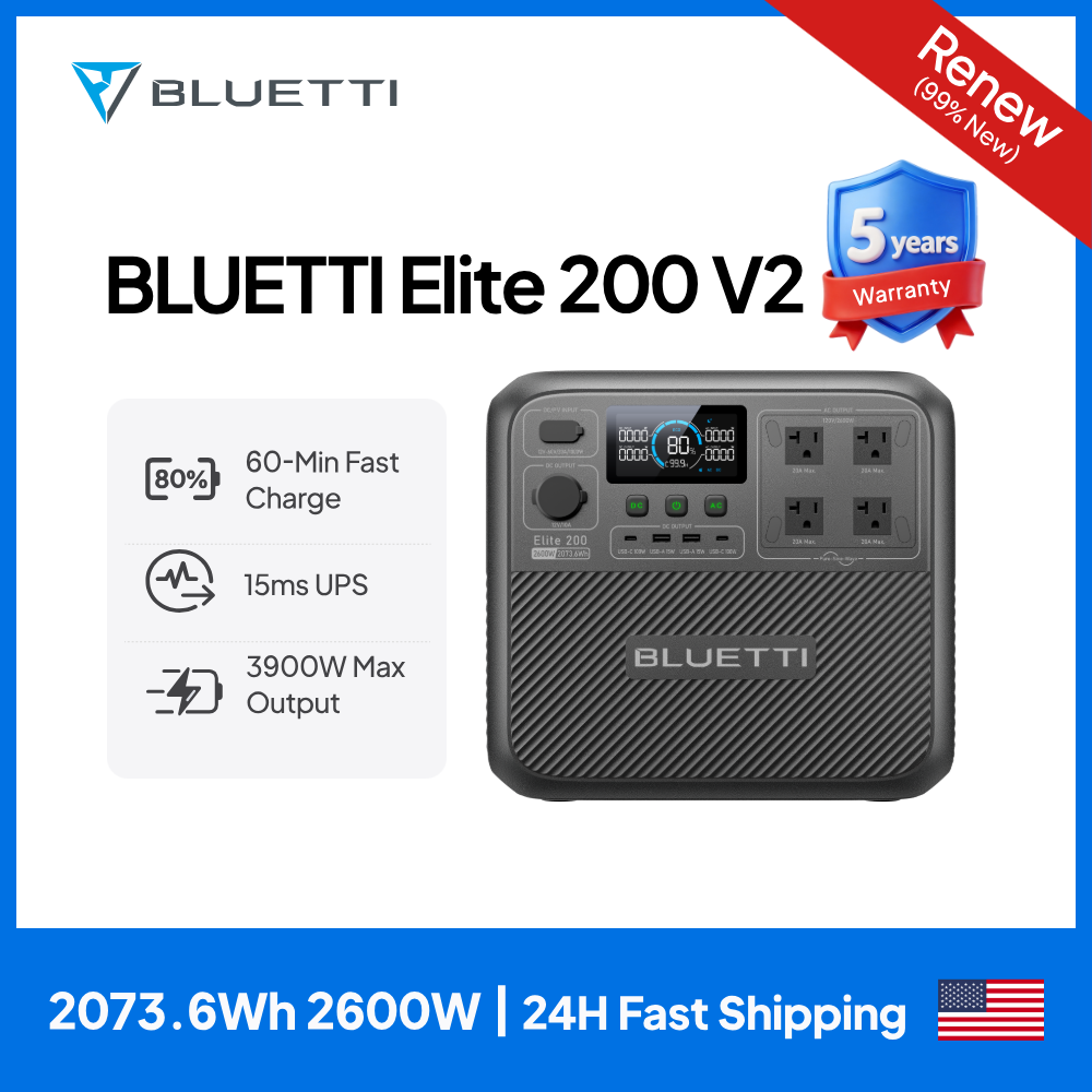 【Renew】BLUETTI Elite 200 V2 Po - огляд і ціна Portable Generator Inverter