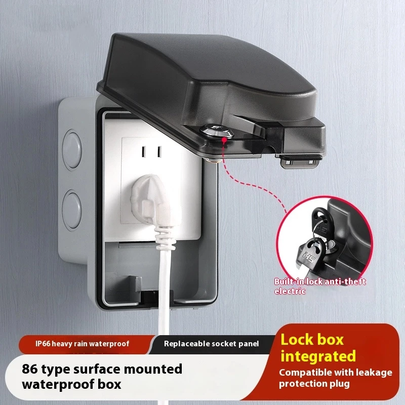 Outdoor Waterproof Socket Open - огляд і ціна Outdoor Power Socket With Lock