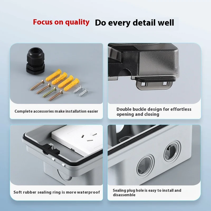 Outdoor Waterproof Socket Open - огляд і ціна Outdoor Power Socket With Lock