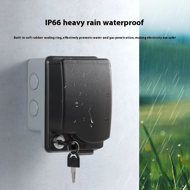 Outdoor Waterproof Socket Open - огляд і ціна Outdoor Power Socket With Lock